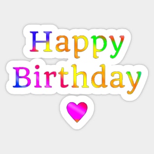 Happy Birthday (dark background) Sticker